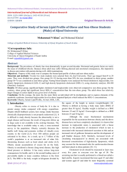 Comparative Study of Serum Lipid Profile of Obese and Non