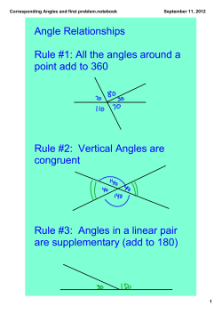 Corresponding Angles and first problem.notebook