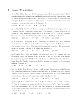 1 Exam FM questions