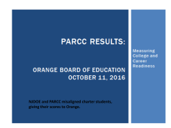 PARCC Results - Orange Public Schools