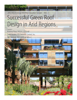 Successful Green Roof Design in Arid Regions
