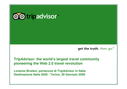 TripAdvisor: the world`s largest travel community pioneering the Web
