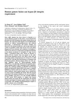 Human gamete fusion can bypass &beta;1 integrin