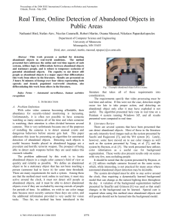 Real Time, Online Detection of Abandoned Objects in Public Areas