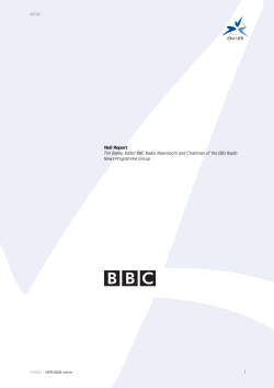 Neil Report Tim Bailey, Editor BBC Radio Newsroom and