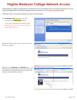 Student Wireless Access - Virginia Wesleyan College