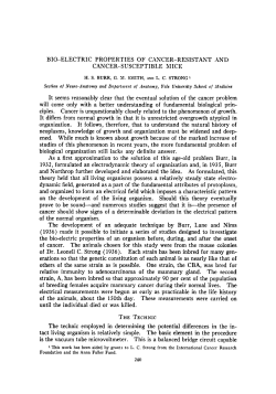 BIO-ELECTRIC PROPERTIES OF CANCER