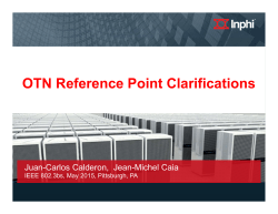 OTN Reference Point Clarifications