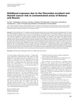 Childhood exposure due to the Chernobyl accident