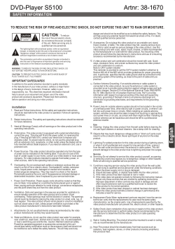 DVD-Player S5100 Artnr: 38-1670