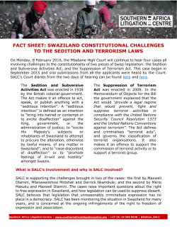 Fact Sheet - Southern Africa Litigation Centre