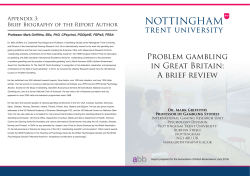 Problem gambling in Great Britain: A brief review