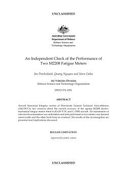An Independent Check of the Performance of Two M2208 Fatigue