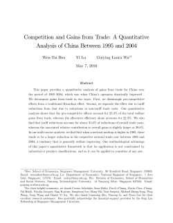 Competition and Gains from Trade: A Quantitative Analysis of China