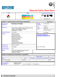 Material Safety Data Sheet
