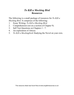 To Kill a Mocking Bird