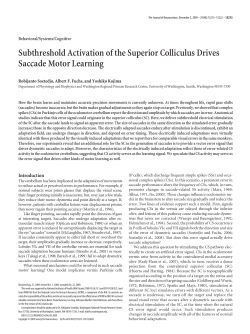 Subthreshold Activation of the Superior Colliculus Drives Saccade