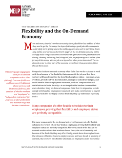Flexibility and the On-Demand Economy