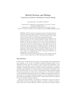 Hybrid Systems and Biology.