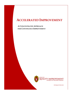 accelerated improvement - oqi.wisc.edu