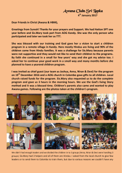 Awana Clubs Sri Lanka - The Lighthouse Church &ndash; New Malden