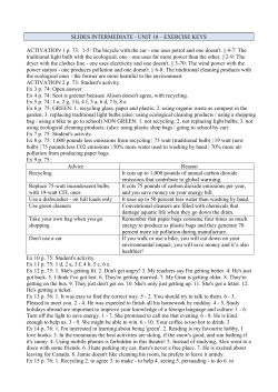 SLIDES INTERMEDIATE - UNIT 10