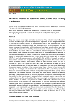 IR-camera method to determine urine puddle area in
