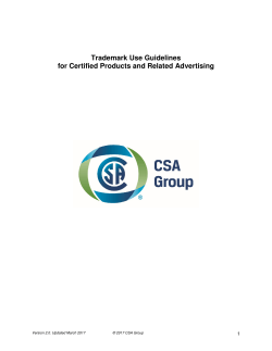 CSA Group Trade-marks Usage Guidelines for Certified