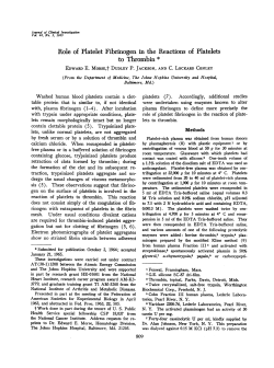 to Thrombin - Journal of Clinical Investigation