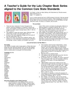 A Teacher`s Guide for the Lulu Chapter Book Series aligned to the