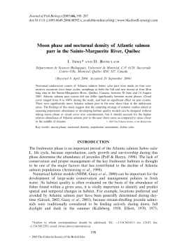 Moon phase and nocturnal density of Atlantic salmon parr in the