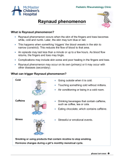 Raynaud Phenomenon - Hamilton Health Sciences