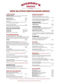 Gluten free - Hickory`s Smokehouse