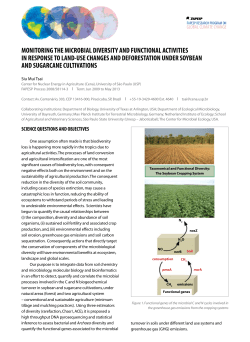 MONITORING ThE MICROBIAL DIVERSITy AND FUNCTIONAL