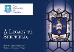 Legacy Brochure - University of Sheffield