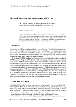 Electronic structure and luminescence of CsI : Na