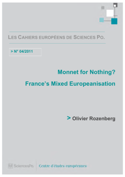 Monnet for Nothing? France`s Mixed Europeanisation