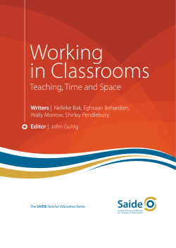 Section Two: Time and space in teaching
