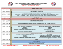 Conference agenda with track - South Carolina Association of