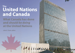 United Nations and Canada What Canada has done and