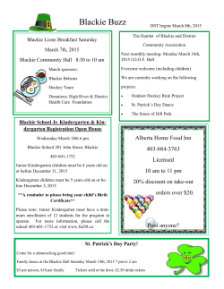 Blackie Buzz - Blackie Community Association