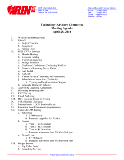 Technology Advisory Committee Meeting Agenda April 25, 2014