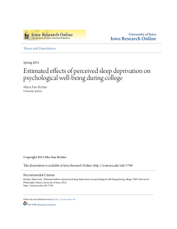 Estimated effects of perceived sleep deprivation on psychological