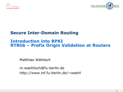 Introduction to RPKI and the RPKI Client C Library, Matthias