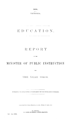 GP V 1936 no. 1 - Parliament of Victoria