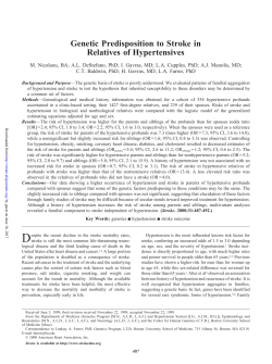 Genetic Predisposition to Stroke in Relatives of Hypertensives