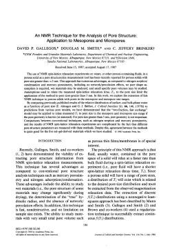 An NMR Technique for the Analysis of Pore Structure