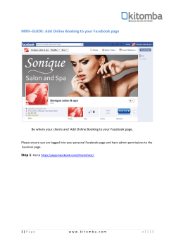 MINI&ndash;GUIDE: Add Online Booking to your Facebook page