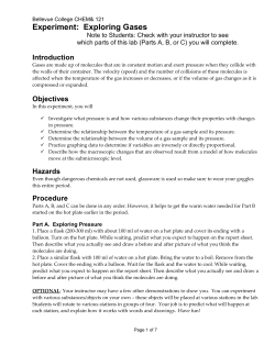 Experiment: Exploring Gases