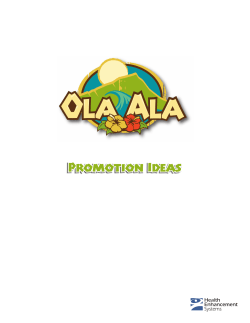 Promotion Ideas - Health Enhancement Systems
